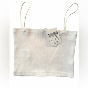 Subdued White Crop Top Juniors‎ Girls Small / 4 NWT